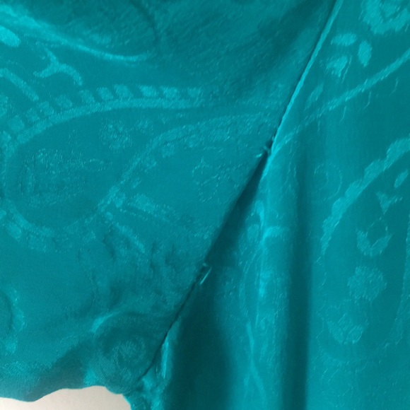 Vintage Adrienne Papell 100% Silk Textured Paisley Midi Dres - Picture 5 of 7